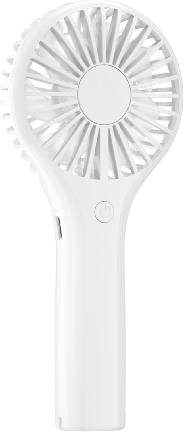 Portable Mini Fan - Powerful Personal Handheld Fan with 3 Speeds, Cute and Small, USB Rechargeable for TrLash/Makeup/Outdoor/Home, White