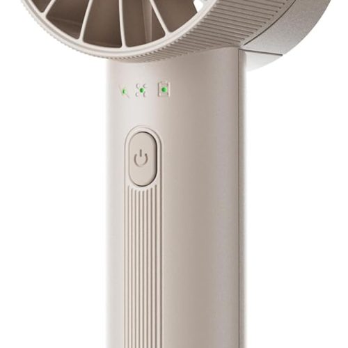 Portable Mini Handheld Turbo Fan, 4 Speed High Velocity Personal Cooling Device [Max 16H], Rechargeable Purse Travel Essential for Vacation/Beach/Trip - Beige